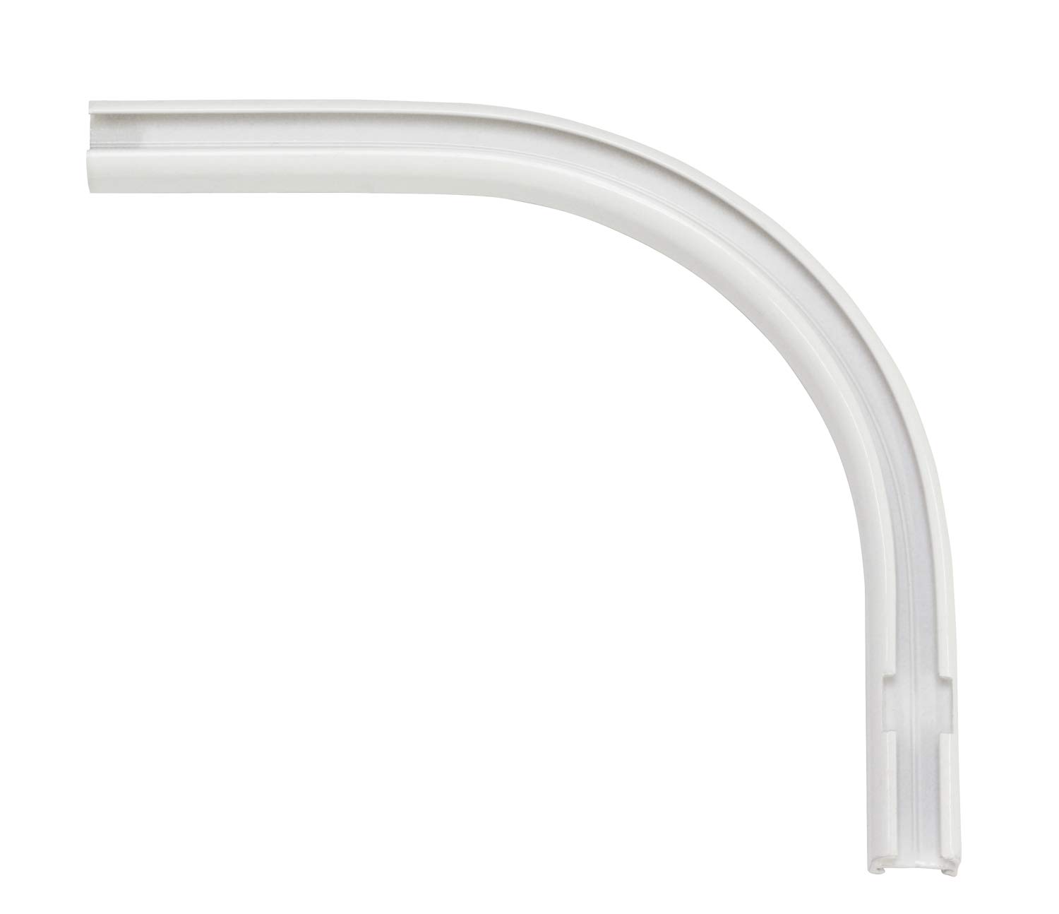 Gardinia Round Arch for Curtain Track Extensions/Single Track Curtain Track 90° Right Angle 12/13cm White Aluminium