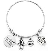 DYJELWD Basketball Softball Volleyball Bangle Bracelet Team Sports Fan Gifts for Her