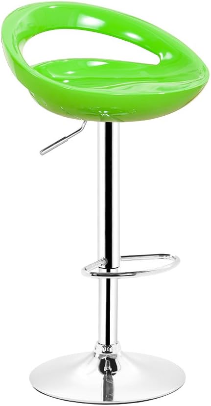 Truefans 2 x Adjustable Height Swivel Bar Stools Green