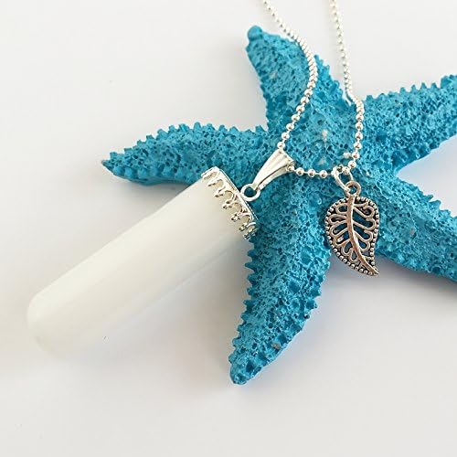TTKOPT breast self necklace pendant ball diy milk collection commemorative souvenir pendants (breast milk fall - cylindrical - silver leaf sect