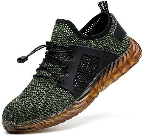 Steel Toe Sneakers for Men Work Indestructible Shoes Safety Comfortable Breathable Mesh Composite Toe Shoes Non Slip Lightweight Industrial Construction Shoes