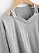 Keepfit Fashion Crop Tops, Striped Sweatshirt Causal Cut Out Shoulder Blouse for Women (M, Gray)