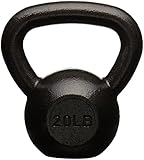 AmazonBasics Cast Iron Kettlebell - 20 Pounds, Black