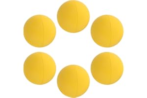 Holibanna 6pcs High Elastic Racquetball Balls for Indoor Training and Playground Fun Yellow Rubber Reaction