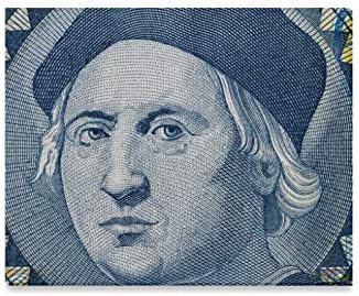 JTMOVING Wall Artwork Portray Christopher Columbus Portrait On Bahamas One Prints On Canvas The Image Panorama Footage Oil for House Trendy Ornament Print Decor for Residing Room