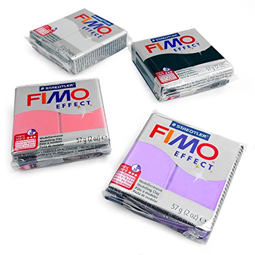 FIMO Effect Polymer Oven Modelling Clay - 4 x 2 oz Clays - Set of 4 - Pearl Finish