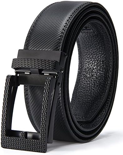 Men's Click Belt Alderman Leather Ratchet Belt for men with Click Buckle Trim to fit
