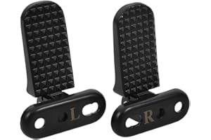 Ciieeo Folding up and Down Electric Moped Foot Pegs Pair Rear Footrest with 1.37 Inch Hole Spacing for Stable Comfortable Rid