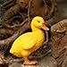 Brave Tour Resin Crafts Realistic Mini Yellow Duck Chicken Figure, Landscape Animal Ornaments, Garden & Yard Decoration, Outdoor Statue (Yellow Duck)