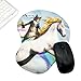Apottwal Funny Cat Design Mouse Pad, Ergonomic Mouse Pad with Wrist Support,Mouse Pad Wrist Support,Gaming Mouse Pad with Non-Slip PU Base for Computer Cute Cat Mousepad