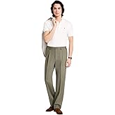 Tommy Hilfiger Mens Relaxed fit Dress Pants 40/30 Green Solid Stretch