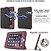 SEYMAC for iPad 6th/5th Generation Case, Durable Sturdy Heavy Duty Shockproof Protection Folio Stand Case with Smart Cover Auto Sleep/Wake for iPad 9.7 Case, Black/Rose