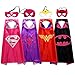 SPESS Comics Cartoon Hero Costumes 4Pcs Girl Capes and Masks (Girls)