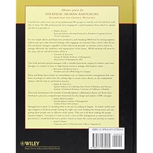 Strategic Human Resources: Frameworks for General Managers