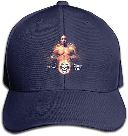 Unisex Hats Tupac 2pac Thug Life Navy Hunter Snapback Cap
