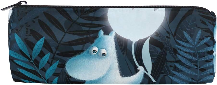 DJROWW Pencil Bag with Zipper Pen Organizer Case Moomin Makeup Bag Accessories Storage Pouch