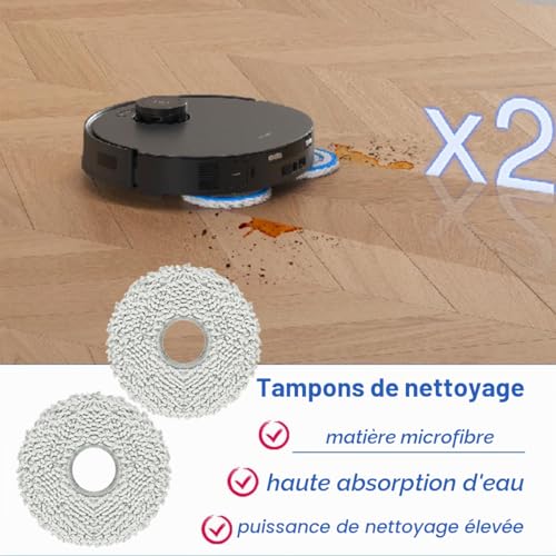 SpeHiate Accessories for ECOVACS DEEBOT T30 Omni/ T30 Pro Omni Robot Vacuum Cleaner, Replacement Part with 1 Main Brush, 4 HEPA Filters, 6 Mops, 4 Dust Bags, 4 Side Brushes