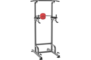 RELIFE REBUILD YOUR LIFE Power Tower Pull Up Bar Workout Dip Station for Home Gym Strength Training Fitness Equipment