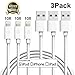 iPhone Charger Cable 10FT Atill Lightning Cable Extra Long Compatible with iPhone 8 8 Plus iPhone 7 7 Plus 6 6s 6 plus 6s plus 5 5s 5c iPa iPod & More (White, 3Pack)