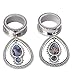 IU Mode 2PCS Fashion Opal Dangle Alloy Pendant Stainless Steel Ear Plugs Tunnels Gauges 2g-3/4