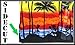 LA LEELA Mens Hawaiian Shirts Short Sleeve Button Down Shirt Men's Shirts Casual Beach Holiday Hawaii Island Shirts for Men Funny L Palm Tree, Blue