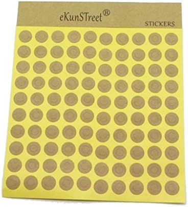 eKunSTreet ® 100 Kraft Brown Hole Reinforcement Stickers 5mm - 10mm Round Ring Reinforcer for Gift Wrapping,Binders,Notebook, Planner Stickers,Wedding Craft,Scrapbooking Labels