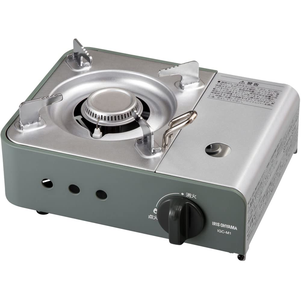 アイリスオーヤマ カセットコンロ 合金鋼 ミニ オリーブグリーン IGC-M1-G商品画像