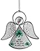 Irish Suncatcher - Hanging Glass Angel Sun Catcher - Painted with Green Shamrocks - May the Luck of the Irish Be with You - Irish Gift - Gifts for Mom - Irish Family - Irish Wedding - St. Patrick's Day