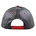 The Hat Depot 1300 Snakeskin PU Leather Snapback Plain Cap (Black Red)