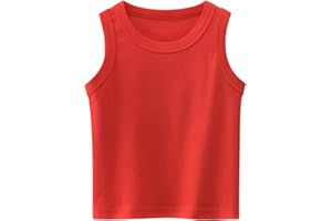 Toddler Baby Boys Girls Solid Tank Tops T-Shirts Kids Cotton Undershirts Summer Sleeveless Vest Basic Tees