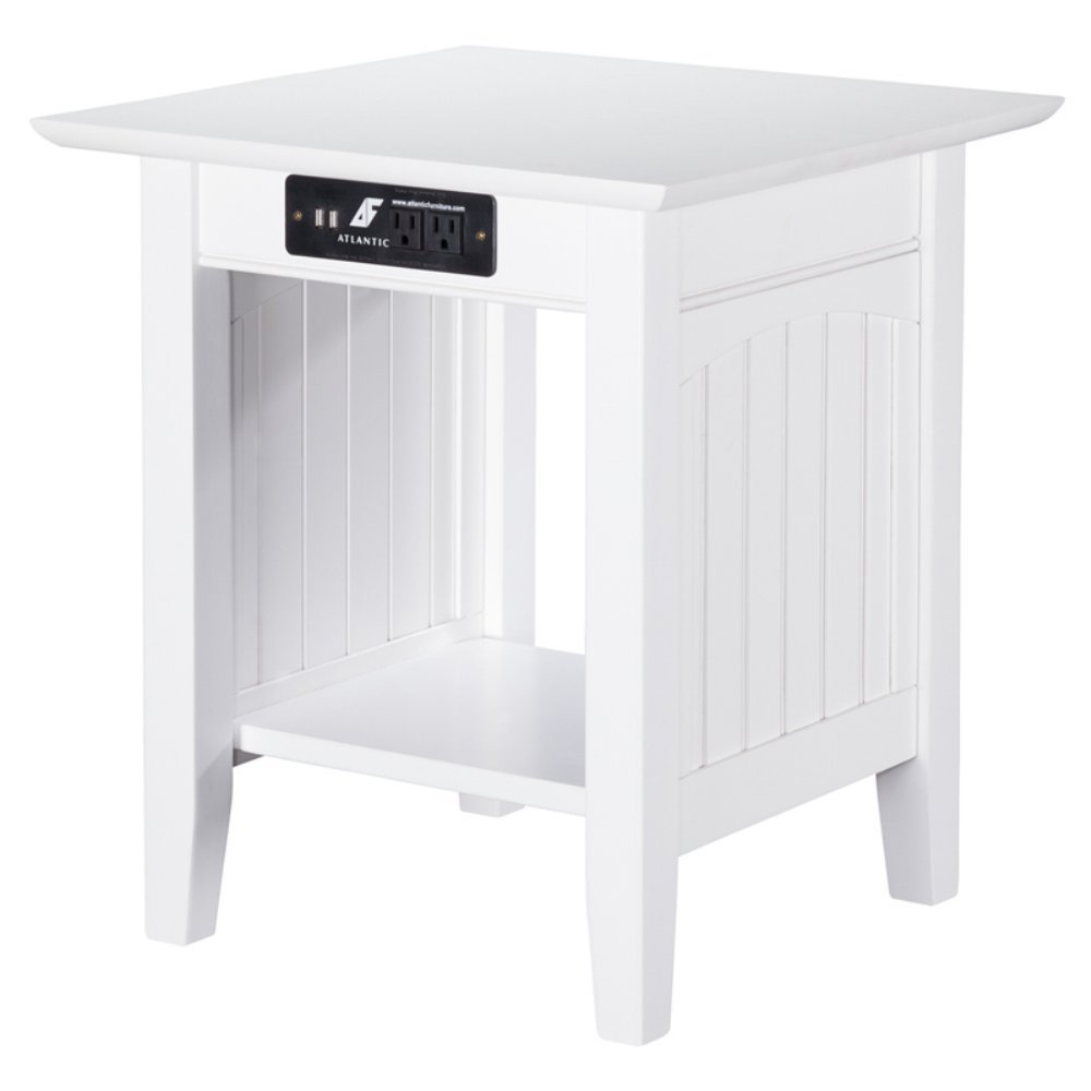 Best charging end table white