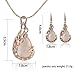 Ezing Vintage Black Paint Charming 18K Gold Peacock Jewelry Sets Women Crystal Necklace earrings