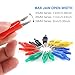 Glarks 120Pcs 28mm 35mm 45mm Alligator Clips Crocodile Electrical Test Clamps Jumper Helper with Protective Insulation Cover (Black, Red, Yellow, Blue, Green)