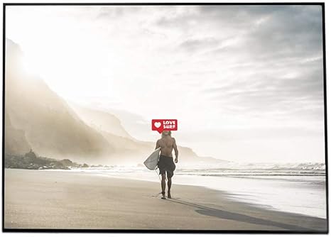 Amazon Co Jp Fashion Poster ファッションポスター 約21cm 30cm ポスター マット はフレーム付き シンプル お洒落 サーファー 海 ビーチ 浜辺 水着 外国人 Yoko Poster 7080 a4matt ホーム キッチン