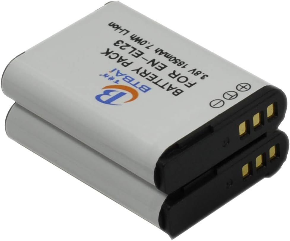 BTBAI 2x EN-EL23 Camera Battery+Charger AC Single For ENEL23 Coolpix P600 P610S S810C P900S B700 Digital k1a - Image 3