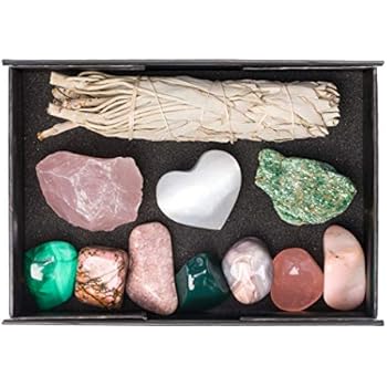 Premium Quality Crystals for Love and Relationships / 11 pc Crystal Healing Set - Rose Quartz, Pink Aventurine, Malachite, Pink Agate, Fuchsite, Pink Opal, Rhodonite & More + Info Guide/Gift Ready