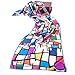 Salutto Women 100% Silk Scarves Piet Cornelies Mondrian Painted Scarf (9)