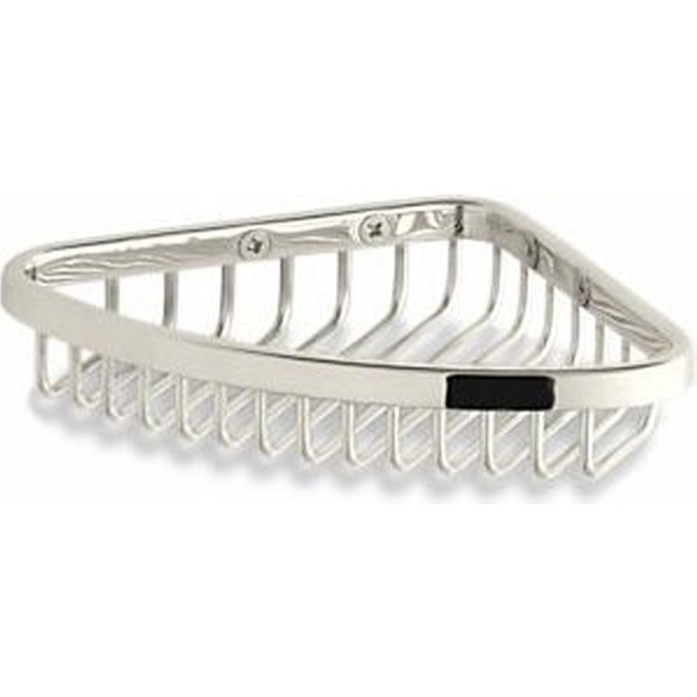 Kohler K-1898-SN Small Corner Shower Basket in Vibrant Nickel | Space-Saving Storage
