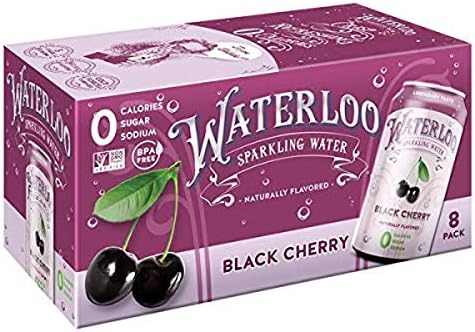 Waterloo, Black Cherry Sparkling Water, 12 Fl Oz (pack of 8) price in ...