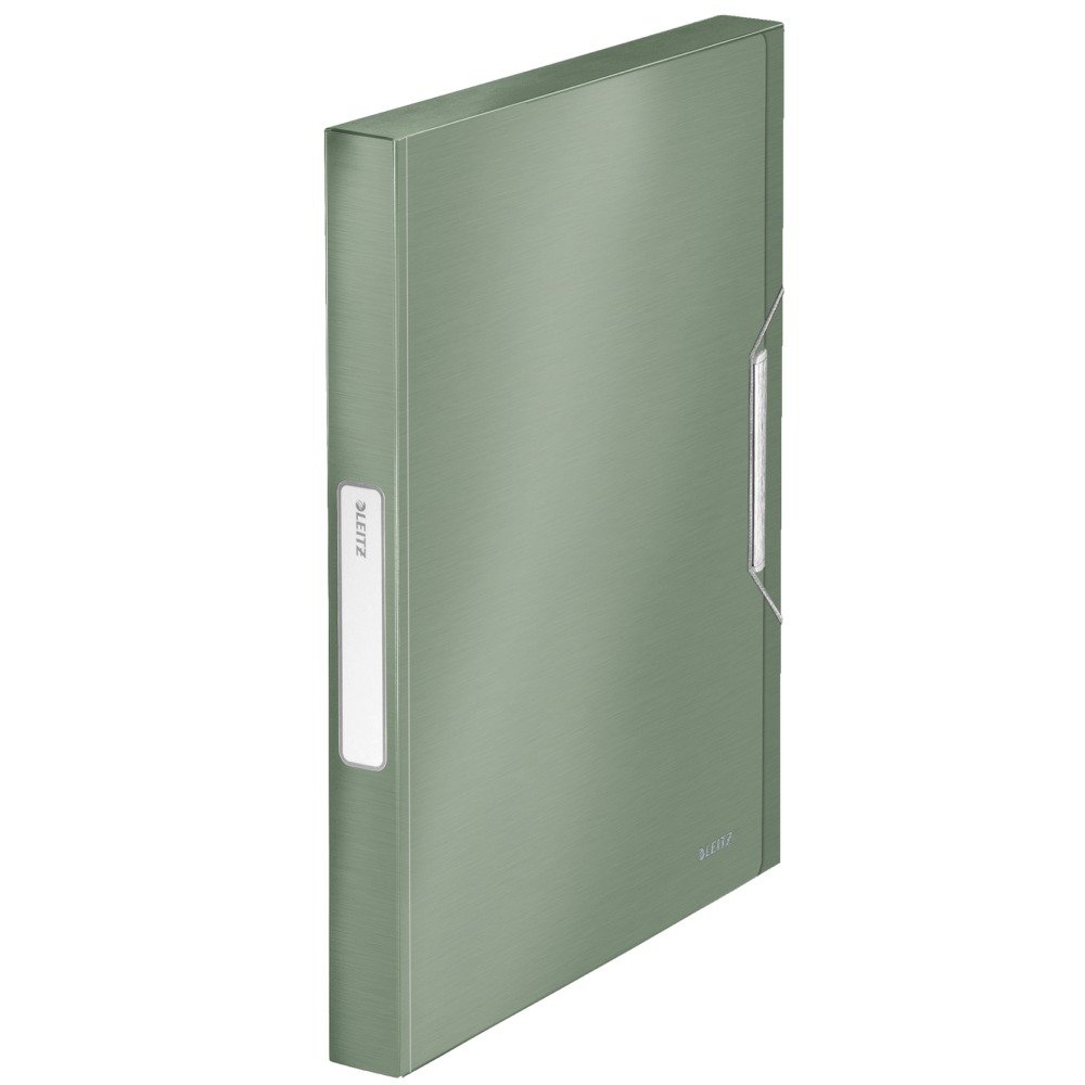 Leitz Box File, Holds up to 250 A4 Sheets, Elastic Closure, Flexible Plastic, Celadon Green, Style Range