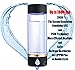 N.P Hydrogen Water Bottle with PEM and SPE Technology,Up to 1500PPB,Portable Hydrogen Water Generator Maker,New Technology Glass Water Ionizer (Black)