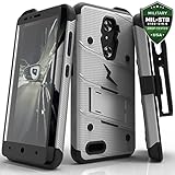ZTE ZMax Pro Case, Zizo [Bolt Series] w/FREE [ZMax Pro Screen Protector] Kickstand [Military Grade Drop Tested] Holster Clip-Grand X Max 2-Blade X Max