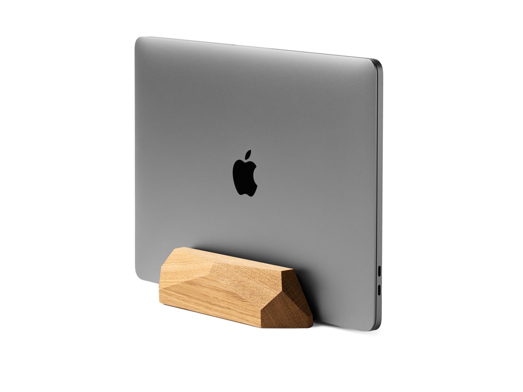 Oakywood Vertical Laptop Stand Wood - Adjustable Wooden Dock for Desk, Compatible with All MacBook Pro, MacBook Air, iPad, Handmade Oak Wood, Computer Stand, Laptop Holder