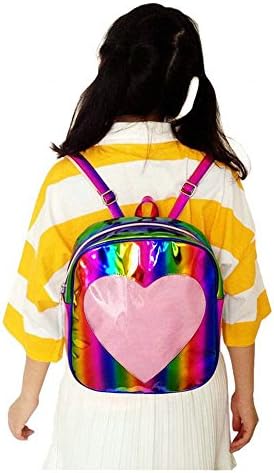 Women Gold Backpack Waterproof Daypack Cute Hologram Laser Bag Girls Beach School Transparent Sliver Backpacks