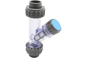 DUZFOREI 3/4inch Standard Pipeline Y-Filter, PVC Glue Filter Valve, DN25 Y-Filter for Water Oil Gas Y Strainer (1 pcs Set)