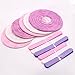 Esfun Art Tissue Paper Pom Pom Flower Purple and Pink White Paper Lantern for Christmas Birthday Wedding Party Decoration,12 Pieces