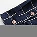 LOCALMODE Men's 100% Cotton Long Sleeve Plaid Slim Fit Button Down Dress Shirt XX-Large Navy Blue