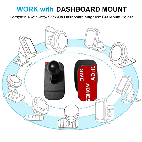 6 Pack Sticky Adhesive Pads for Dashboard Car Mount, PKYAA Mounting Adhesive Pads for Dashboard