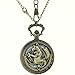 Retro Bronze Pocket Watch Men Fullmetal Alchemist Edward Elric Design Quartz Pocket Watch with 1 PC Necklace Chain 1 PC Clip Key Rib Chain Japan Quartz Analog Fob Watches Gifts Clock