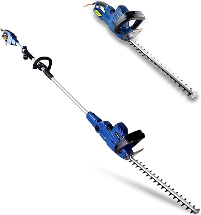 Hyundai 550W 2-in-1 Extendable Hedge Trimmer 440mm Reach 2.52m